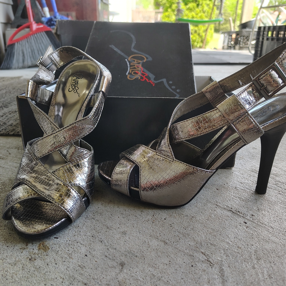 Carlos by Carlos Santana Silver Heels Elegant Design